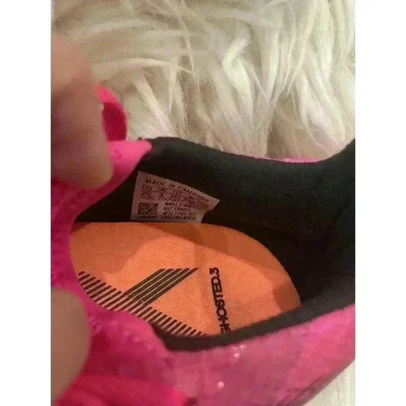 Girls Soccer Cleats Adidas X Ghosted.3 Goletto Black Pink Sz US 3 1/2 Youth 3.5 - Picture 3 of 4